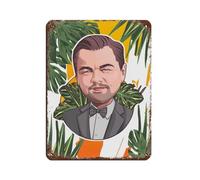 Leonardo DiCaprio Poster Tin Sign Vintage Metal Pub Club Cafe Bar Home Wall Art Decoration Posters Retro 12x16inch(30x40cm)