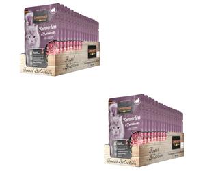 LEONARDO Finest Selection Rabbits & Cranberries | Double Pack | 2 x 16 x 85 g | Wet Food for Adult Cats | In Practical Single Portions | With Valuable Salmon Oil