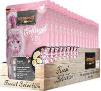 Leonardo Fresh Bag [16 x 85 g Poultry + Egg] | Grain-Free Wet Food for Cats | Wet Food Complete Food in Single Portion Bag