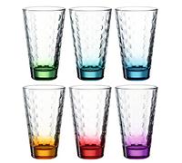 LEONARDO HOME 025923 Optic Drinking Glass Set of 6 Assorted 300 ml Purple