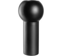 LEONARDO HOME Brera 059012 Ceramic Vase, 1 Piece, Simple Ceramic Vase, Geometric Shape, Modern Artwork for Style-Conscious Furnishing Lovers, Contemporary Accents, Height 31 cm, Black