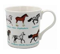 lesser and pavey LP92880 Ceramic Mug | Horses | 1 Piece-12x8x9 cm Accessory, Black
