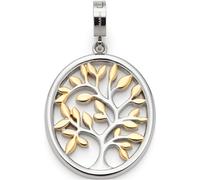Leonardo Jewels Clip & Mix Milo 023620 Pendant Stainless Steel with Tree of Life in Two-Tone Character Jewellery Gift for Women, Eine Größe, Stainless Steel, No Gemstone