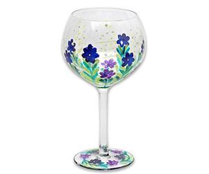 Leonardo JNS_470606 Hand Painted Meadow Flowers Lynsey Johnstone Balloon Gin Glass Gift Boxed, Blue