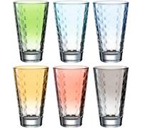 Leonardo LD Pastel Glass Tumblers Set of 6 - 300 ml Textured Pastel Drinkware