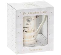 LEONARDO Lesser Pavey Mad Dots For A Fabulous Auntie Gift Mug #LP33865, White