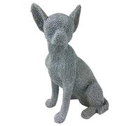 LEONARDO LP42732 Figure | Silver Art Sitting Chihuahua | 1 Piece-17x13x24 cm Accessory