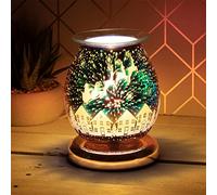 LEONARDO LP51887 Bulb Shaped Desire Aroma Touch Lamp | Gold 3D Santa Sleigh design | 1 Pc, Multicolor