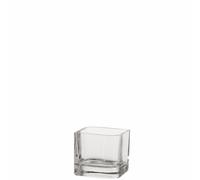 Leonardo Lucca Small Square Glass Cube Vase - 10cm x 11cm