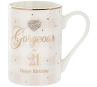 LEONARDO Mad Dots 21st Birthday Glass Mug 5010792338583