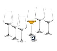 Leonardo Puccini white wine glasses, set of 6, dishwasher-safe wine glasses, goblet with drawn stem, wine glass set, 560 ml, 014789, clear