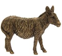 LEONARDO Reflections Bronzed standing long hair Donkey ornament figurine, gift boxed