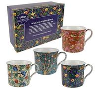 LEONARDO Set of Fine China Four Mugs William Morris Birds Collection Gift Boxed
