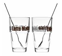 Leonardo Solo Set 4pc. Latte Macchiato Mug with Spoon 400 ml, 42555