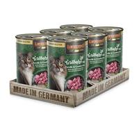LEONARDO Superior Selection Cat Wet Food, Turkey with Trout and Cranberries, 6 x 400 g Tub, for Adult Cats, Grain-Free, No Sugar, Made in Germany