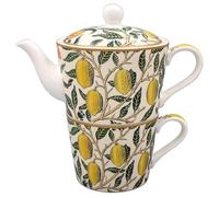 The Leonardo Collection Fruits Tea for One by William Morris | Elegant Tea Set with Iconic Fruits Design | Perfect for Solo Tea Time or as a Decorative Piece | Durable Ceramic