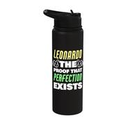 Leonardo The Proof that Perfection Exists Funny Leonardo Stainless Steel Insulated Water Bottle