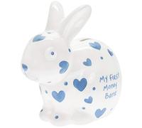 Leonardo White and Blue Rabbit Shape First Money Box