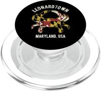 Leonardtown Maryland Crab Vintage Distressed Style Design PopSockets PopGrip for MagSafe