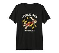 Leonardtown Maryland Crab Vintage Distressed Style Design Premium T-Shirt