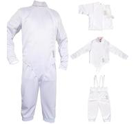 LEONARK 350NW Fencing Uniform Suit - Pants Jacket Vest Set for Foil Epee Saber White