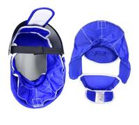 LEONARK Black 350NW Fencing Foil Mask with Detachable Inner Lining Helmet CE Certified National Grade Masque (Blue 2 Packs, Small)