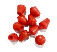 LEONARK Fencing Practice Sword Tips Foil/Epee Rubber Replacement Tips (for Practice Blades only) - Pack of 10 (10 Red Epee Tips)