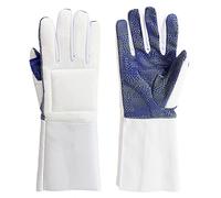 LEONARK Padded Fencing Glove for Foil Epee Sabre, Anti-Slip PU Dot Protective Fencing Bout Practice Glove with Shock Absorbing Pad, Long Forearm Sleeve Design for Competition & Daily Training, 1 Pack