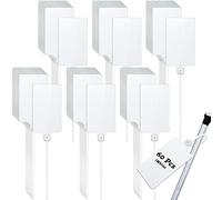LeonBach 60 PCS Plastic Shipping Tags, Large Waterproof, Double-Lock, White, 2.3" x 4" (60 Tags)