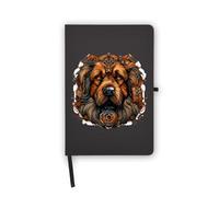Leonberger Dog Steampunk Portrait Notebook, Blank Pages, Faux Leather Cover, Planner, Journal, Workbook