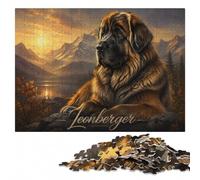Leonberger Portrait Colourful Wooden Jigsaw Puzzle 1000 Pieces for Adults | A focused indoor hobby: a simple way to organise the image at home.