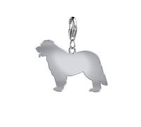 Leonberger Silhouette Silver Charm