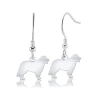 Leonberger Silhouette Silver Earrings