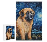 Leonberger Starry Night, 1000 PCS Wooden Picture Puzzle for Grown-Ups, Home Décor Activity - for Quiet Evenings And Focused Play