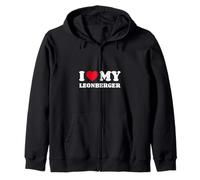 Leonbergers I Love My Leonberger Dog Owner Heart Zip Hoodie