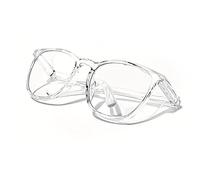 LeonDesigns Safety Goggles Anti-Fog Tactical glasses with Side Shields Clear Safety glasses with Anti-Scratch UV400 protection Lens Goggles Inside Eyeglasses (Square transparent)