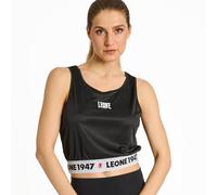 Leone 1947, ABX211 Women's Crop Tank Top, Black, XS