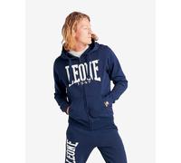 Leone 1947 Basic Big Logo Full Zip Hoodie Dark Blue White - M