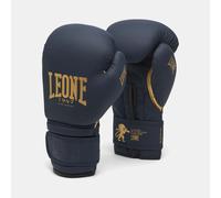 LEONE 1947 Boxing Synthetic Training Gloves B&W BLUE EDITION