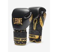 Leone1947 Dna Leather Artificial Boxing Gloves Black 8 oz