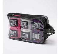 LEONE 1947 Hand Wraps Multipack, Pack x 3-AB705P Unisex-Adult, Pink/White/Purple, 250 cm