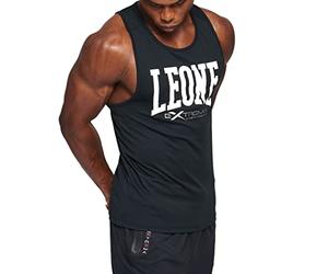 LEONE 1947, Logo Tank Top, Man, Black, XXL, ABX101