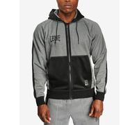 Leone 1947 Melange Full Zip Hoodie Grey Black - S