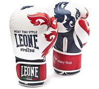 LEONE 1947 Muay Thai Unisex Boxing Gloves - Adult, White, 14 oz