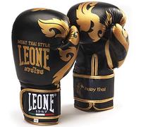 Leone 1947 Muay Thai Unisex Boxing Gloves - Adult, Black, 12 oz