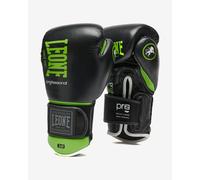 Leone1947 Professional 2 Leather Artificial Boxing Gloves Black 10 oz