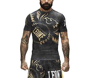 LEONE 1947, RashGuard Legionarius, Unisex Adult, Black, S, AB925