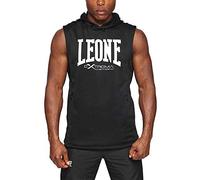 LEONE 1947, Sleeveless with Logo Hood, Unisex Adult, Black, XXL, ABX110