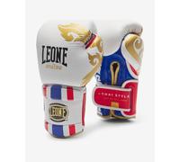Leone1947 Thai Style Leather Artificial Boxing Gloves White 10 oz