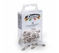 Leone Dell'Era Nickel-Plated Iron Safety pins Measure 33mm